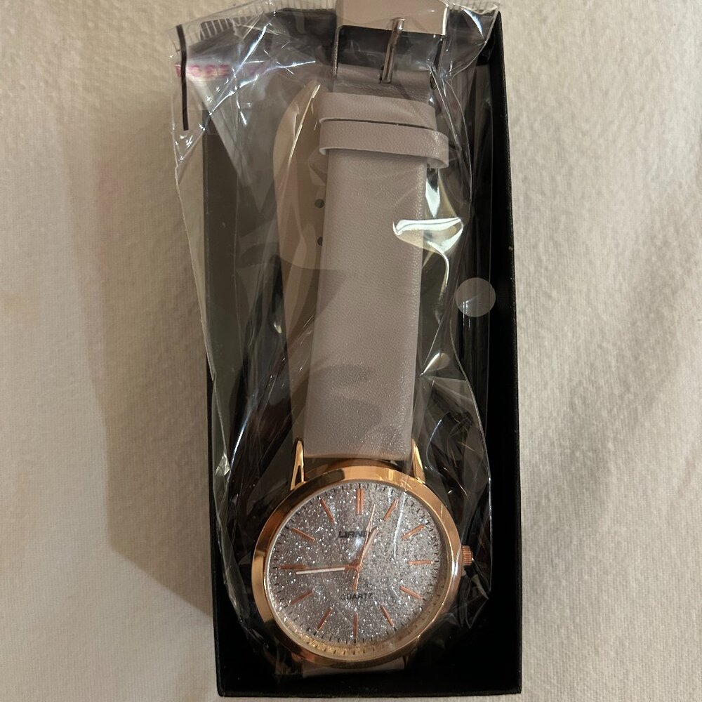 Gold Purple Liandu Watch New in Wrapper and Complete with Box